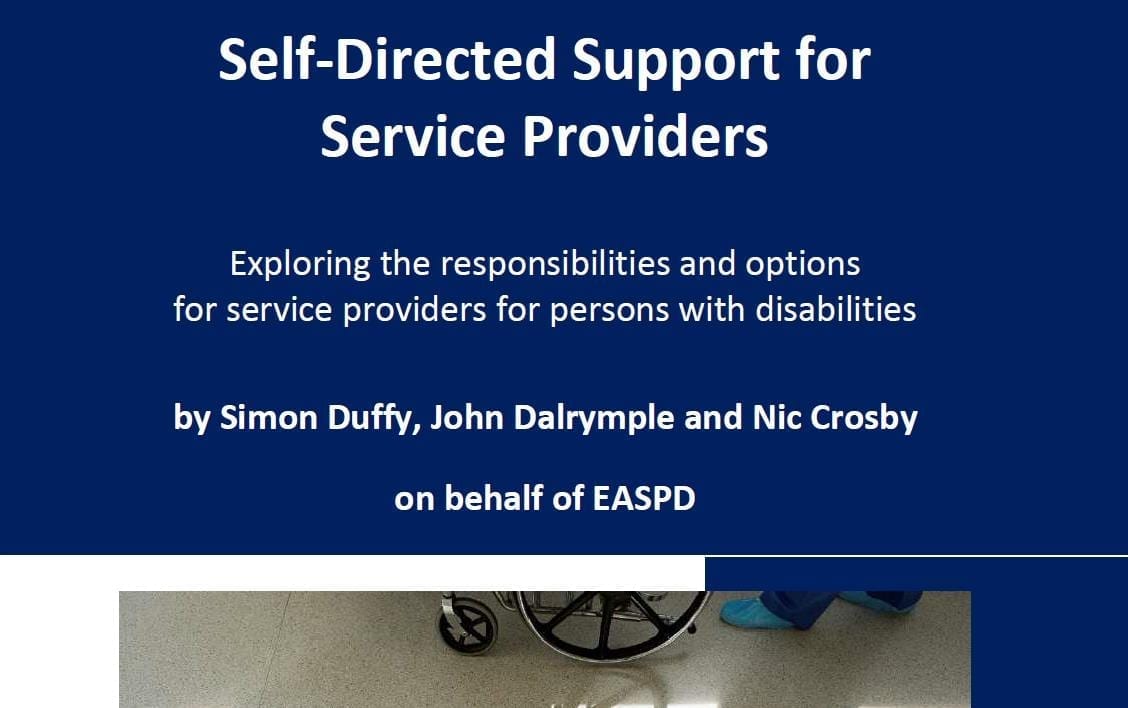 EASPD, Self-Directed Support for Service Providers, Brussel.les 2019
