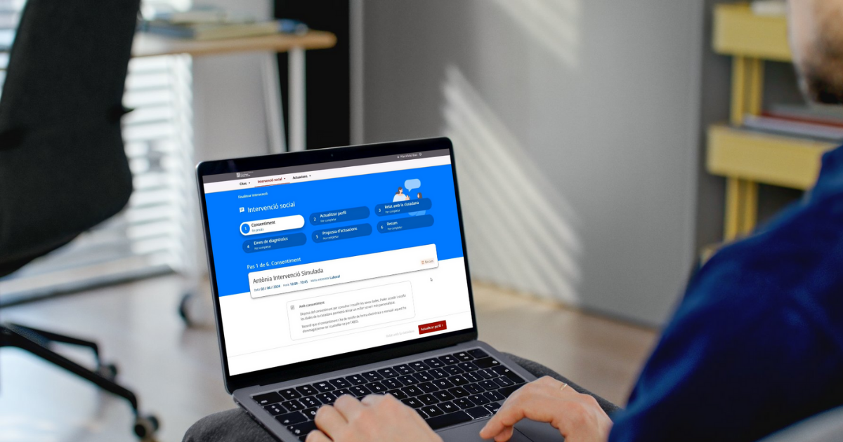 Usuari utilitzant wSocial