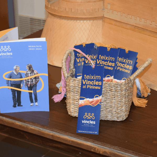 Cartelleria de l'acte de presentació de resultats del projecte Vincles 2023-2026
